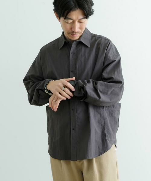 URBAN RESEARCH ITEMS / アーバンリサーチ アイテムズ シャツ・ブラウス | タスランナイロン サイドポケット長袖シャツ | 詳細13