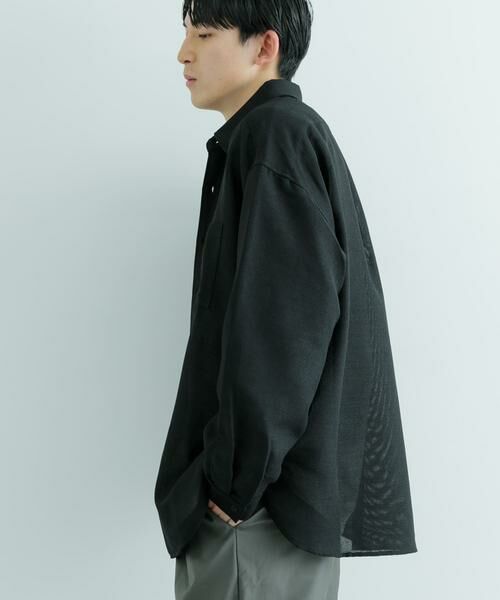 URBAN RESEARCH ITEMS / アーバンリサーチ アイテムズ シャツ・ブラウス | リネンライクシアーロングスリーブシャツ | 詳細9