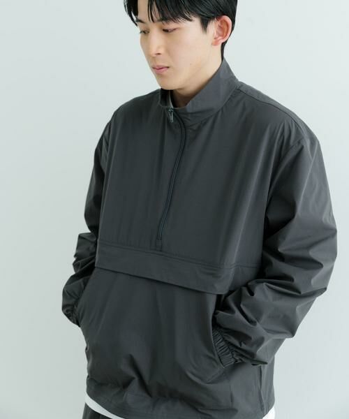 URBAN RESEARCH ITEMS / アーバンリサーチ アイテムズ その他アウター | 撥水×イージーケア ハーフzipプルオーバージャケット（チャコールグレー）