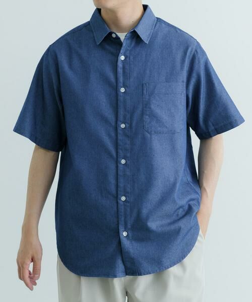 URBAN RESEARCH ITEMS / アーバンリサーチ アイテムズ シャツ・ブラウス | TCインディゴ レギュラーカラー半袖シャツ | 詳細2