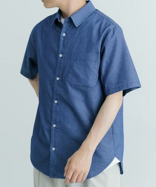 URBAN RESEARCH ITEMS / アーバンリサーチ アイテムズ シャツ・ブラウス | TCインディゴ レギュラーカラー半袖シャツ | 詳細4