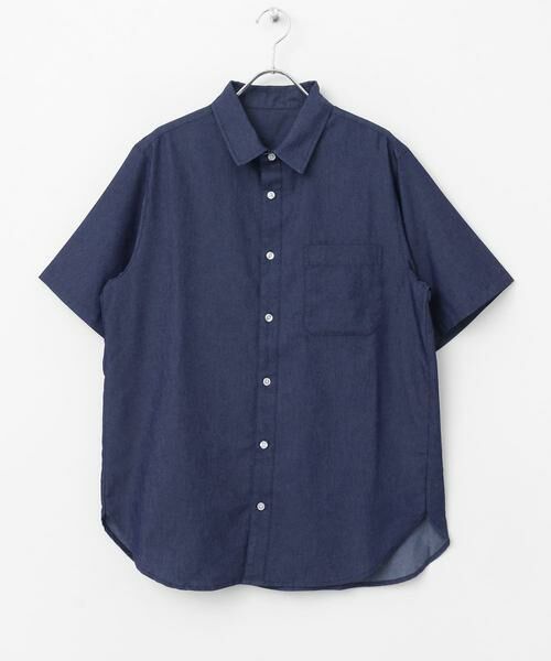URBAN RESEARCH ITEMS / アーバンリサーチ アイテムズ シャツ・ブラウス | TCインディゴ レギュラーカラー半袖シャツ | 詳細30