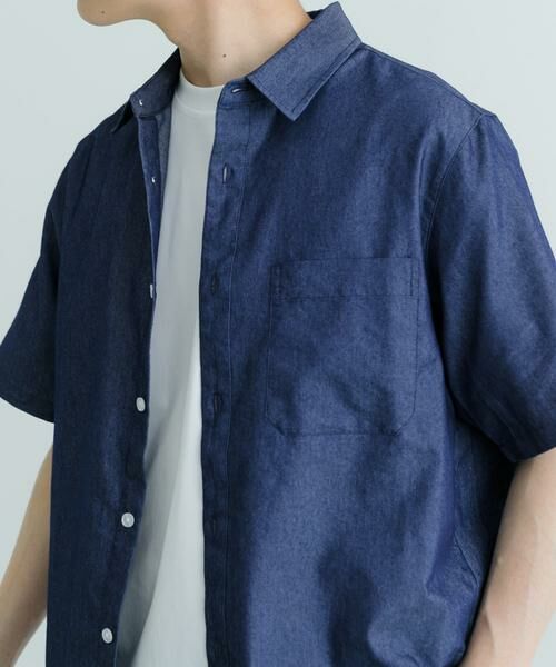 URBAN RESEARCH ITEMS / アーバンリサーチ アイテムズ シャツ・ブラウス | TCインディゴ レギュラーカラー半袖シャツ | 詳細17