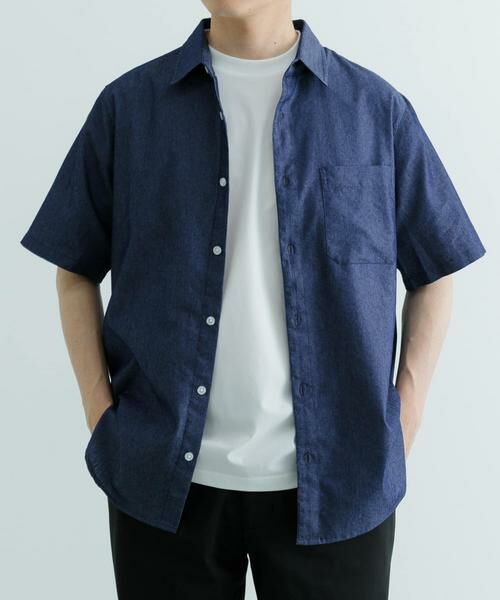 URBAN RESEARCH ITEMS / アーバンリサーチ アイテムズ シャツ・ブラウス | TCインディゴ レギュラーカラー半袖シャツ | 詳細18