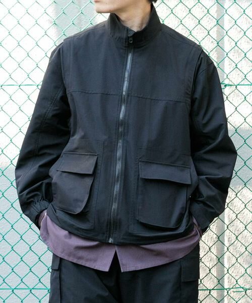 URBAN RESEARCH ITEMS / アーバンリサーチ アイテムズ その他アウター | ドライウェザー 2WAYハイネックブルゾン(ブラック)