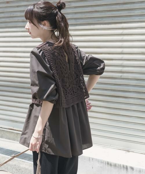 URBAN RESEARCH ITEMS / アーバンリサーチ アイテムズ シャツ・ブラウス | レースベストドッキングチュニック | 詳細3