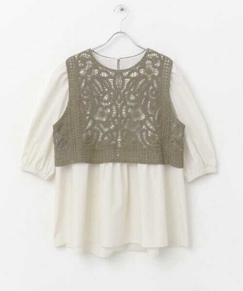 URBAN RESEARCH ITEMS / アーバンリサーチ アイテムズ シャツ・ブラウス | レースベストドッキングチュニック | 詳細22