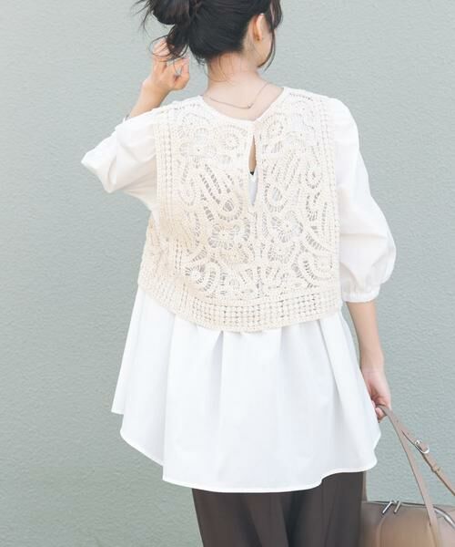 URBAN RESEARCH ITEMS / アーバンリサーチ アイテムズ シャツ・ブラウス | レースベストドッキングチュニック | 詳細24