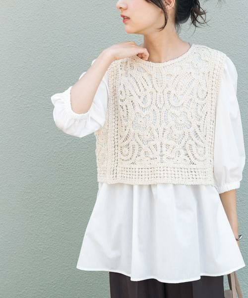 URBAN RESEARCH ITEMS / アーバンリサーチ アイテムズ シャツ・ブラウス | レースベストドッキングチュニック | 詳細25