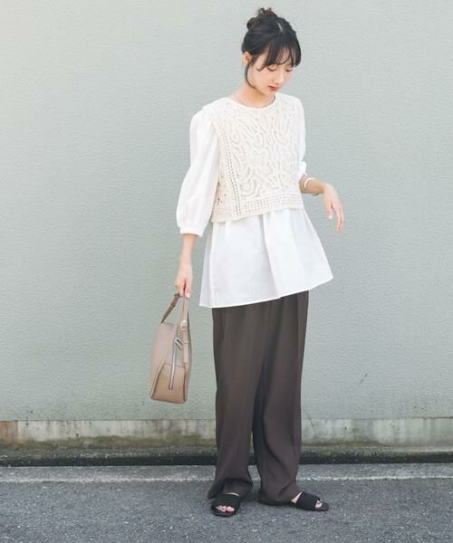 URBAN RESEARCH ITEMS / アーバンリサーチ アイテムズ シャツ・ブラウス | レースベストドッキングチュニック | 詳細27