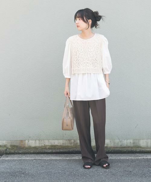 URBAN RESEARCH ITEMS / アーバンリサーチ アイテムズ シャツ・ブラウス | レースベストドッキングチュニック | 詳細29