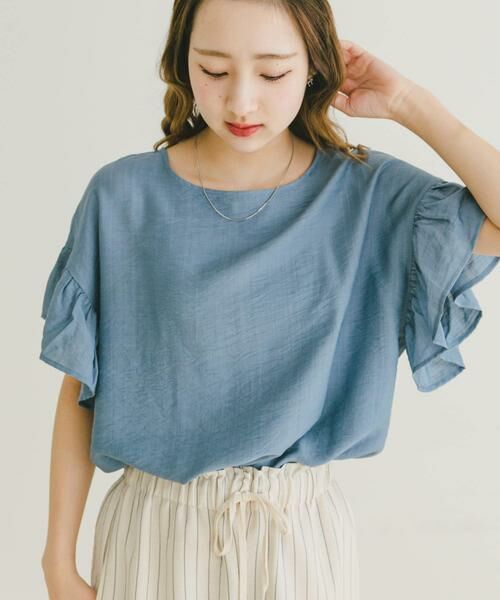 URBAN RESEARCH ITEMS / アーバンリサーチ アイテムズ シャツ・ブラウス | 袖フリルブラウス | 詳細1