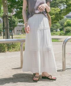 URBAN RESEARCH ITEMS / アーバンリサーチ アイテムズ スカート | コットンティアードスカート