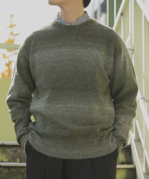 URBAN RESEARCH ITEMS / アーバンリサーチ アイテムズ ニット・セーター | スペースダイクルーネックニット（オリーブ）