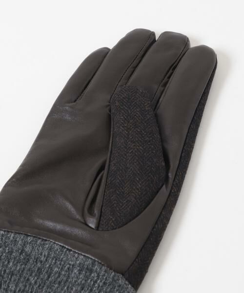 URBAN RESEARCH ITEMS / アーバンリサーチ アイテムズ 手袋 | ラムレザー×ツイード グローブ | 詳細2