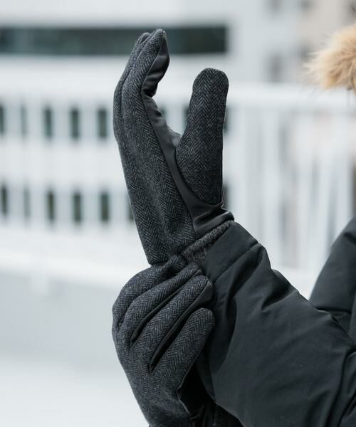 URBAN RESEARCH ITEMS / アーバンリサーチ アイテムズ 手袋 | ラムレザー×ツイード グローブ | 詳細4