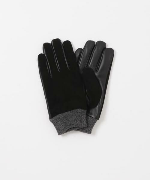 URBAN RESEARCH ITEMS / アーバンリサーチ アイテムズ 手袋 | ラムレザー×スエード グローブ（ブラック）