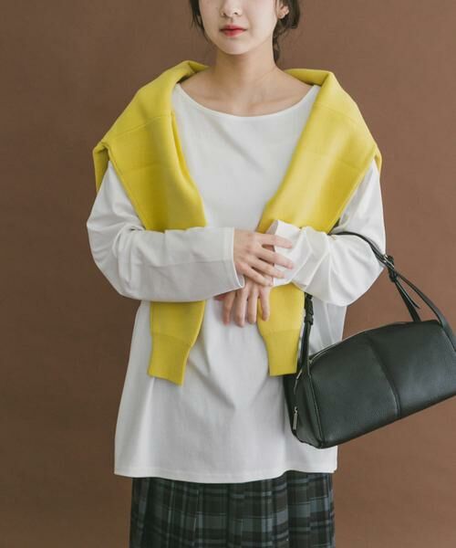 URBAN RESEARCH ITEMS / アーバンリサーチ アイテムズ Tシャツ | シルケットボートネックロンTシャツ | 詳細1