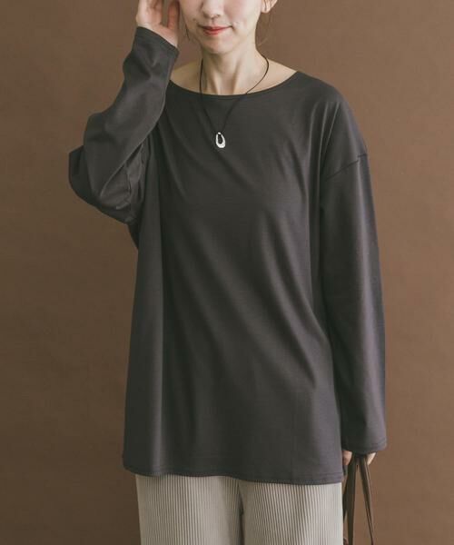 URBAN RESEARCH ITEMS / アーバンリサーチ アイテムズ Tシャツ | シルケットボートネックロンTシャツ | 詳細15