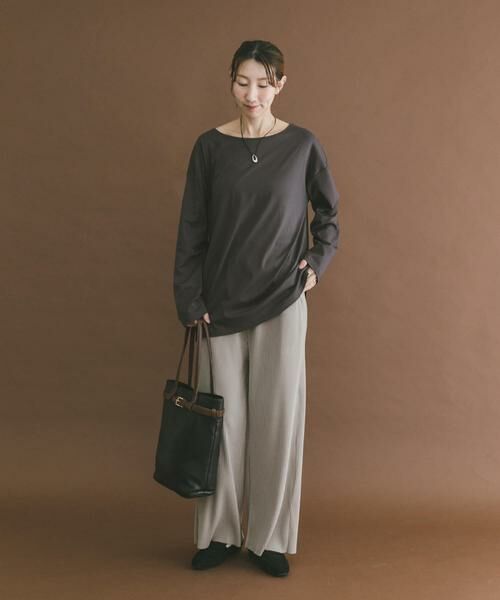 URBAN RESEARCH ITEMS / アーバンリサーチ アイテムズ Tシャツ | シルケットボートネックロンTシャツ | 詳細17