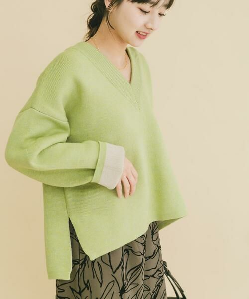 URBAN RESEARCH ITEMS / アーバンリサーチ アイテムズ ニット・セーター | ダブルフェイスVネックニット | 詳細2