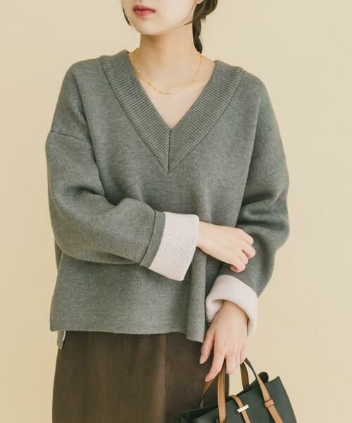 URBAN RESEARCH ITEMS / アーバンリサーチ アイテムズ ニット・セーター | ダブルフェイスVネックニット | 詳細26
