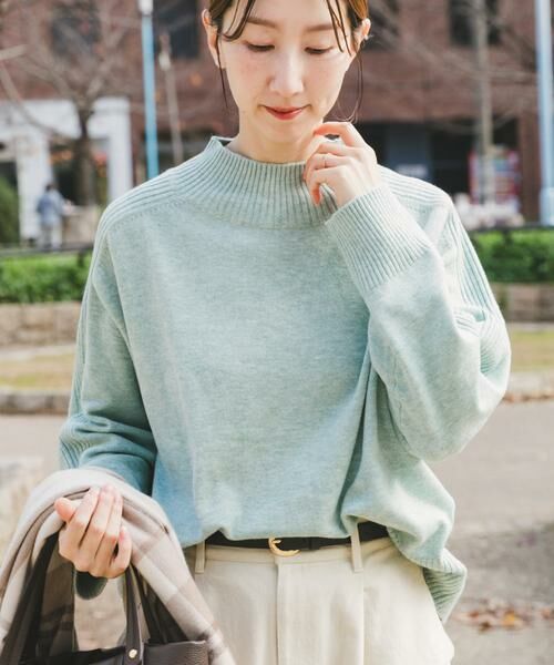 URBAN RESEARCH ITEMS / アーバンリサーチ アイテムズ ニット・セーター | ショルダーリブハイネックニット（ミント）