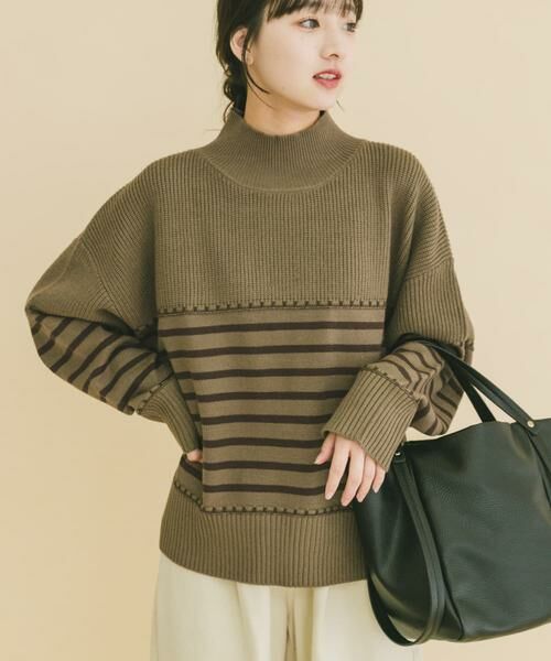 URBAN RESEARCH ITEMS / アーバンリサーチ アイテムズ ニット・セーター | ハイネックステッチニット | 詳細1