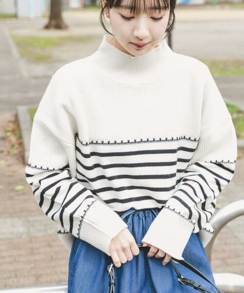 URBAN RESEARCH ITEMS / アーバンリサーチ アイテムズ ニット・セーター | ハイネックステッチニット | 詳細9