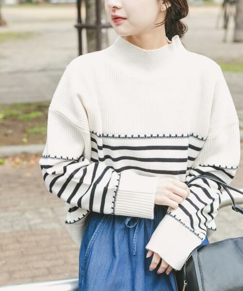 URBAN RESEARCH ITEMS / アーバンリサーチ アイテムズ ニット・セーター | ハイネックステッチニット（ホワイト系その他）