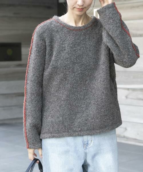 URBAN RESEARCH ITEMS / アーバンリサーチ アイテムズ ニット・セーター | ブークレパイピングニット | 詳細1