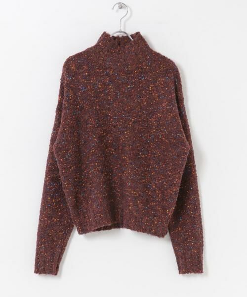 URBAN RESEARCH ITEMS / アーバンリサーチ アイテムズ ニット・セーター | ハイネックカラーネップニット（ボルドー）