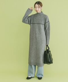 URBAN RESEARCH ITEMS / アーバンリサーチ アイテムズ ワンピース | ハイネックステッチニットワンピース