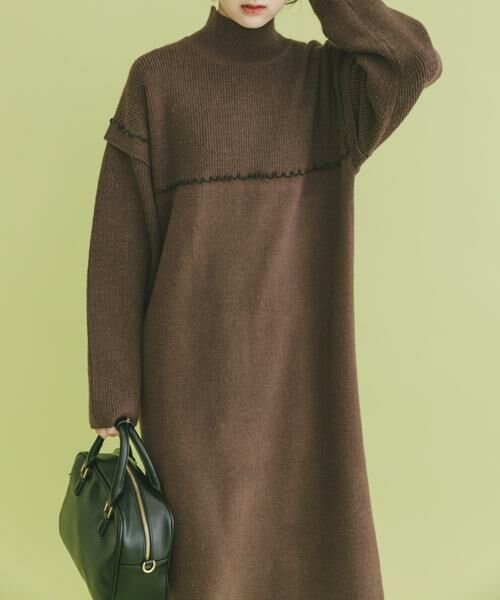 URBAN RESEARCH ITEMS / アーバンリサーチ アイテムズ ワンピース | ハイネックステッチニットワンピース | 詳細2