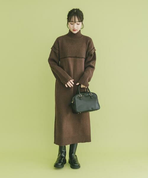 URBAN RESEARCH ITEMS / アーバンリサーチ アイテムズ ワンピース | ハイネックステッチニットワンピース | 詳細4