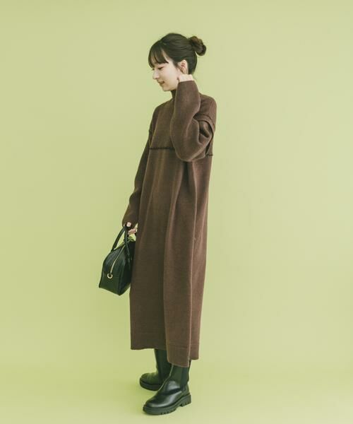 URBAN RESEARCH ITEMS / アーバンリサーチ アイテムズ ワンピース | ハイネックステッチニットワンピース | 詳細5