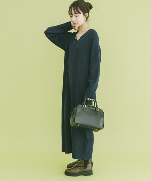 URBAN RESEARCH ITEMS / アーバンリサーチ アイテムズ ワンピース | ハーフジップニットセットワンピース | 詳細7