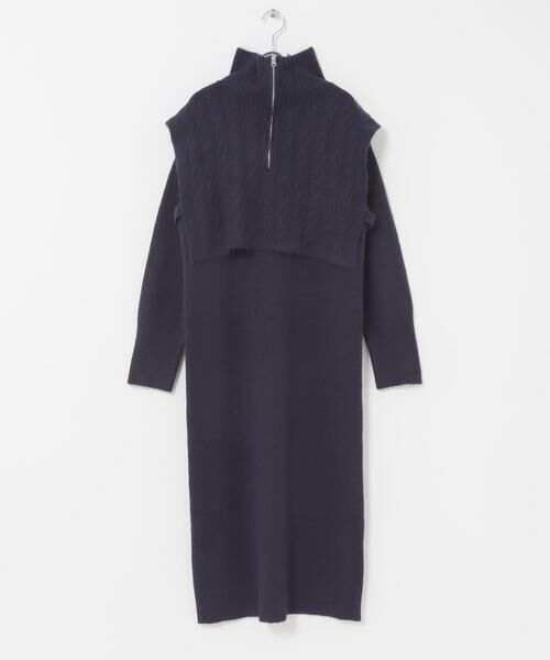 URBAN RESEARCH ITEMS / アーバンリサーチ アイテムズ ワンピース | ハーフジップニットセットワンピース | 詳細8