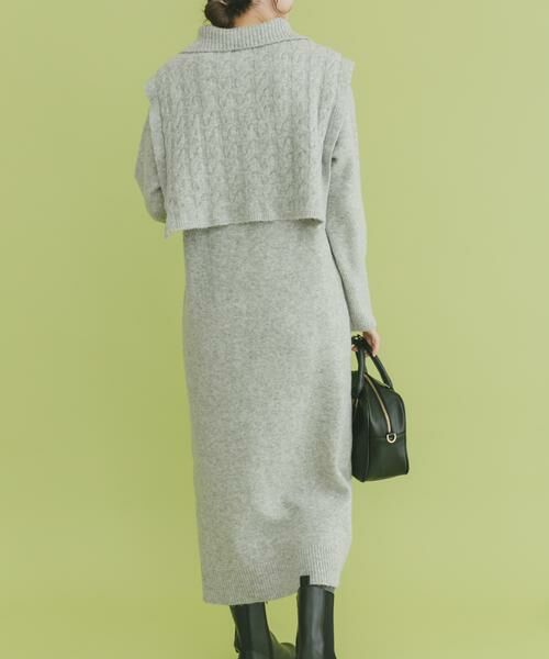 URBAN RESEARCH ITEMS / アーバンリサーチ アイテムズ ワンピース | ハーフジップニットセットワンピース | 詳細11