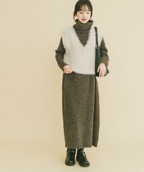 URBAN RESEARCH ITEMS / アーバンリサーチ アイテムズ ワンピース | タートルネックニットワンピース | 詳細5