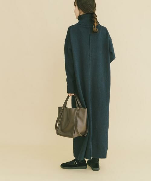URBAN RESEARCH ITEMS / アーバンリサーチ アイテムズ ワンピース | タートルネックニットワンピース（ネイビー）