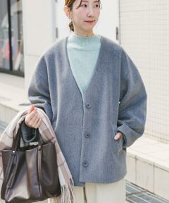 URBAN RESEARCH ITEMS / アーバンリサーチ アイテムズ ノーカラージャケット | ノーカラーコクーンジャケット