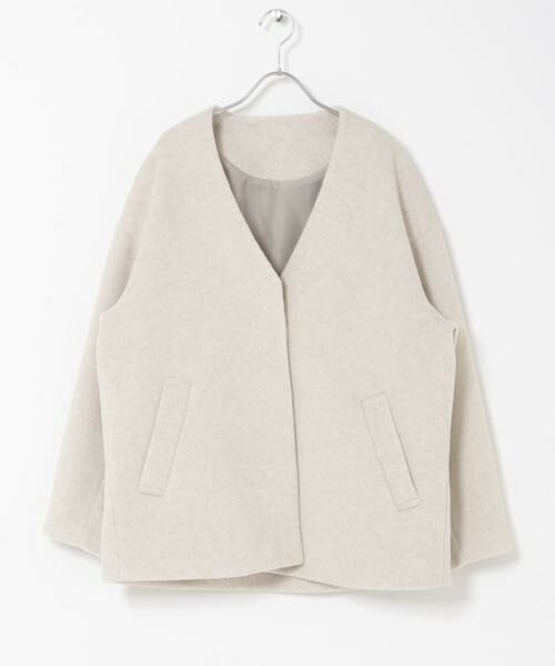 URBAN RESEARCH ITEMS / アーバンリサーチ アイテムズ ノーカラージャケット | ノーカラーコクーンジャケット | 詳細7