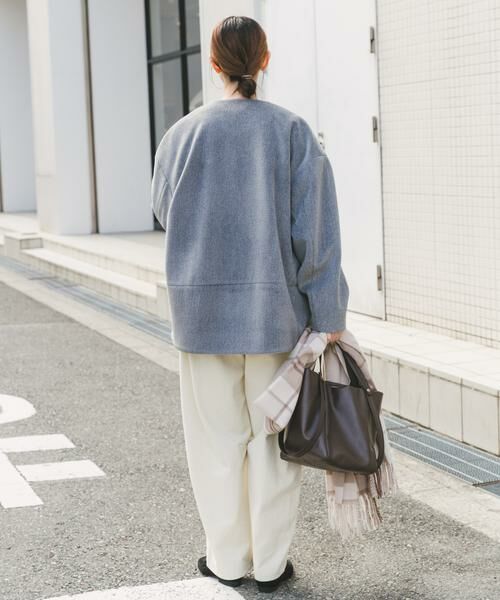 URBAN RESEARCH ITEMS / アーバンリサーチ アイテムズ ノーカラージャケット | ノーカラーコクーンジャケット | 詳細12