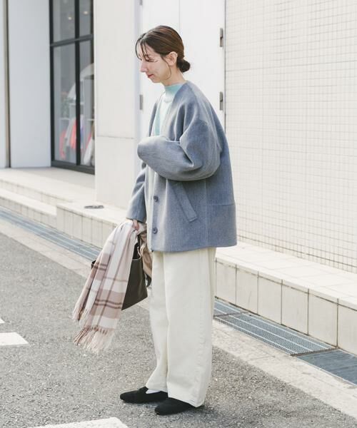 URBAN RESEARCH ITEMS / アーバンリサーチ アイテムズ ノーカラージャケット | ノーカラーコクーンジャケット | 詳細13