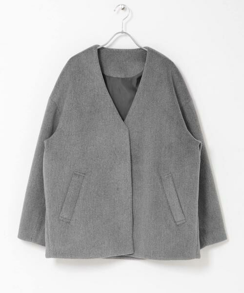 URBAN RESEARCH ITEMS / アーバンリサーチ アイテムズ ノーカラージャケット | ノーカラーコクーンジャケット | 詳細14