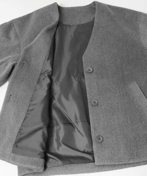 URBAN RESEARCH ITEMS / アーバンリサーチ アイテムズ ノーカラージャケット | ノーカラーコクーンジャケット | 詳細15