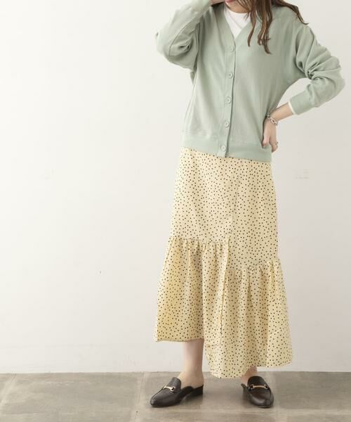 URBAN RESEARCH ITEMS / アーバンリサーチ アイテムズ スカート | 切替ドットロングスカート∴ | 詳細2