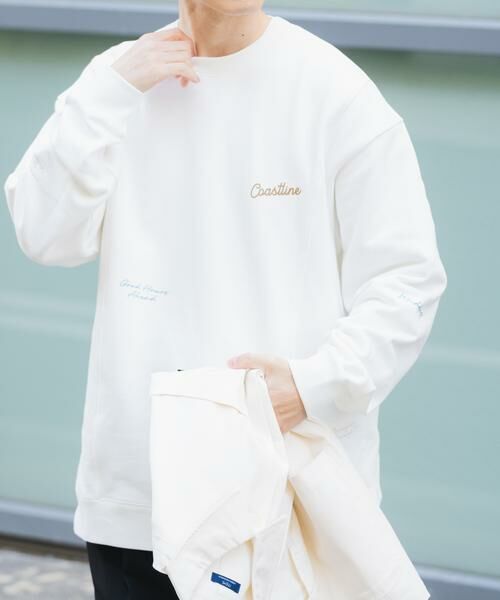 URBAN RESEARCH ITEMS / アーバンリサーチ アイテムズ スウェット | ランダムプリント スウェットプルオーバー（ホワイト）