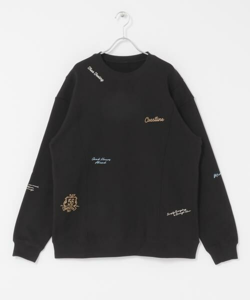 URBAN RESEARCH ITEMS / アーバンリサーチ アイテムズ スウェット | ランダムプリント スウェットプルオーバー（ブラック）